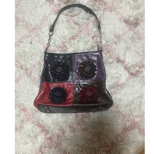 Vintage Multicolored Floral Shoulder Bag